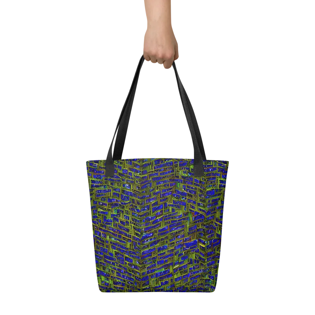 Blue Machine on Tote Bag — Front