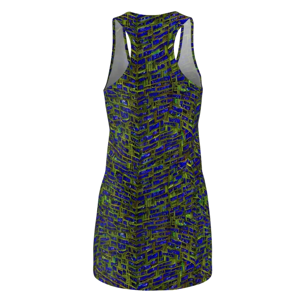 Blue Machine on Racerback Dress — Back