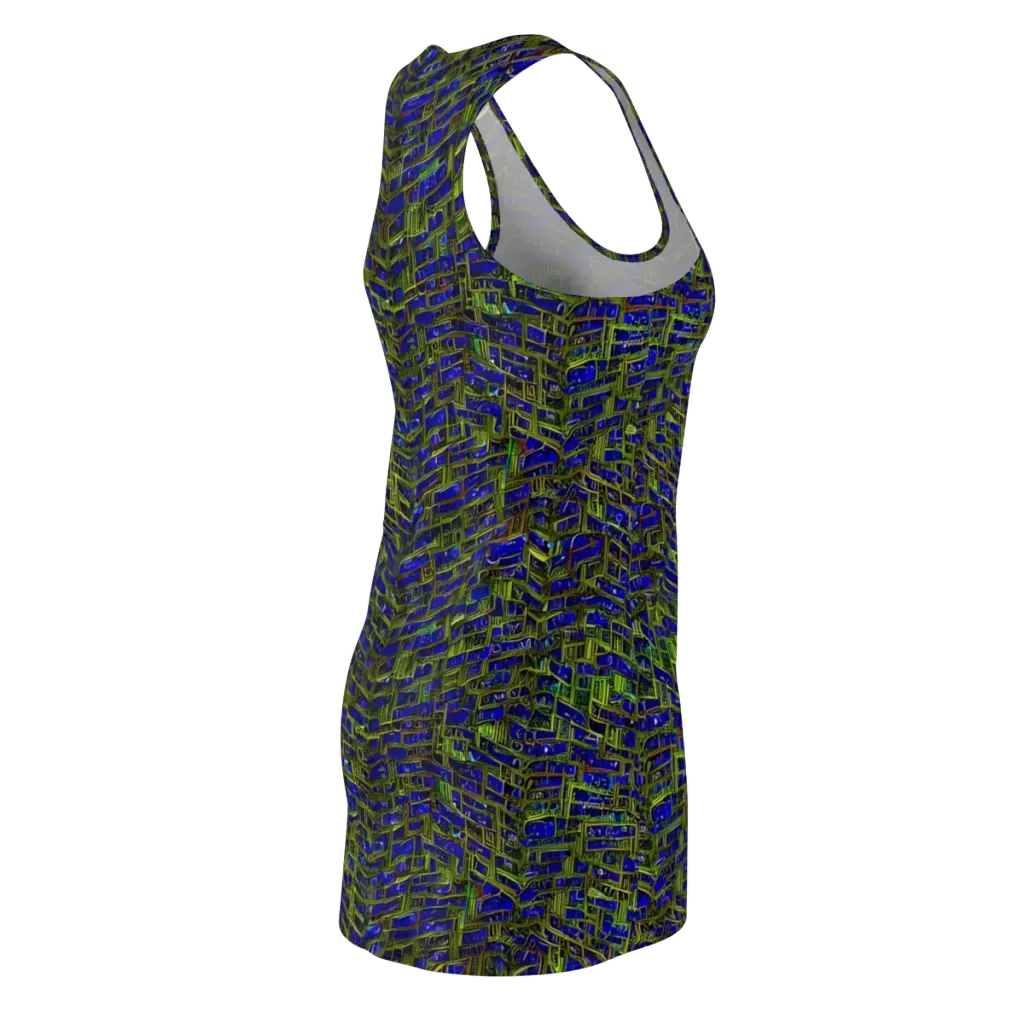 Blue Machine on Racerback Dress — Back Side