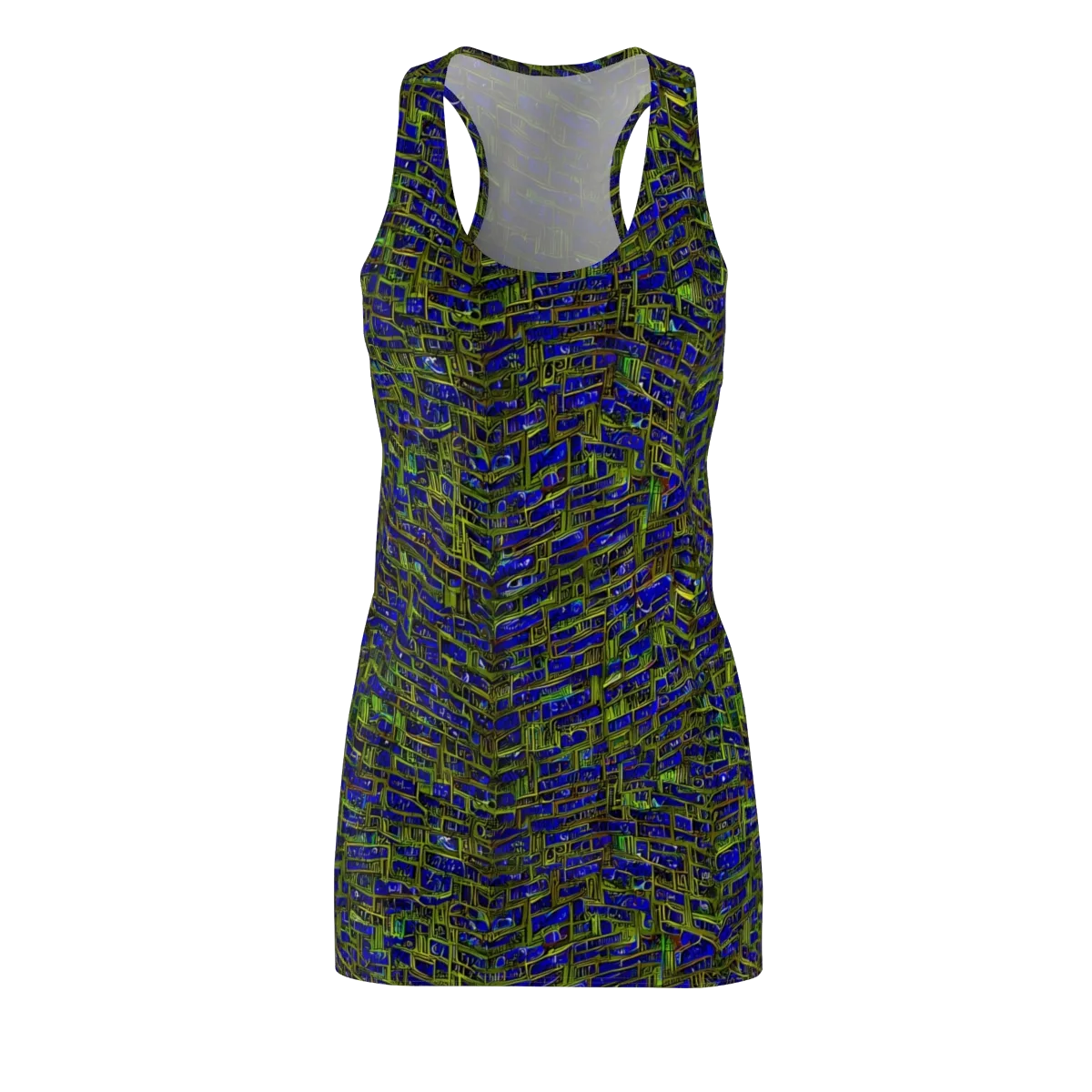 Blue Machine on Racerback Dress — Front
