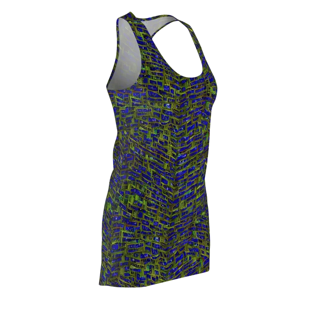 Blue Machine on Racerback Dress — Front Side