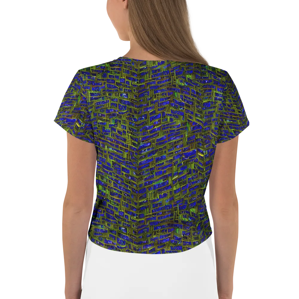 Blue Machine on Crop Tee — Back