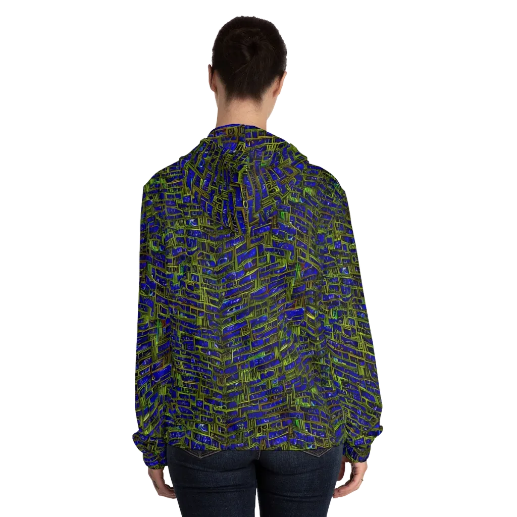 Blue Machine on Women's Full-Zip Hoodie — Back On Person