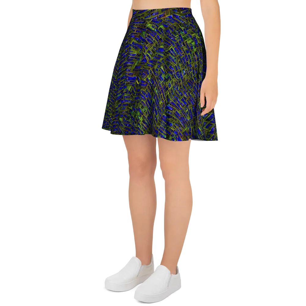 Blue Machine on Skater Skirt — Left