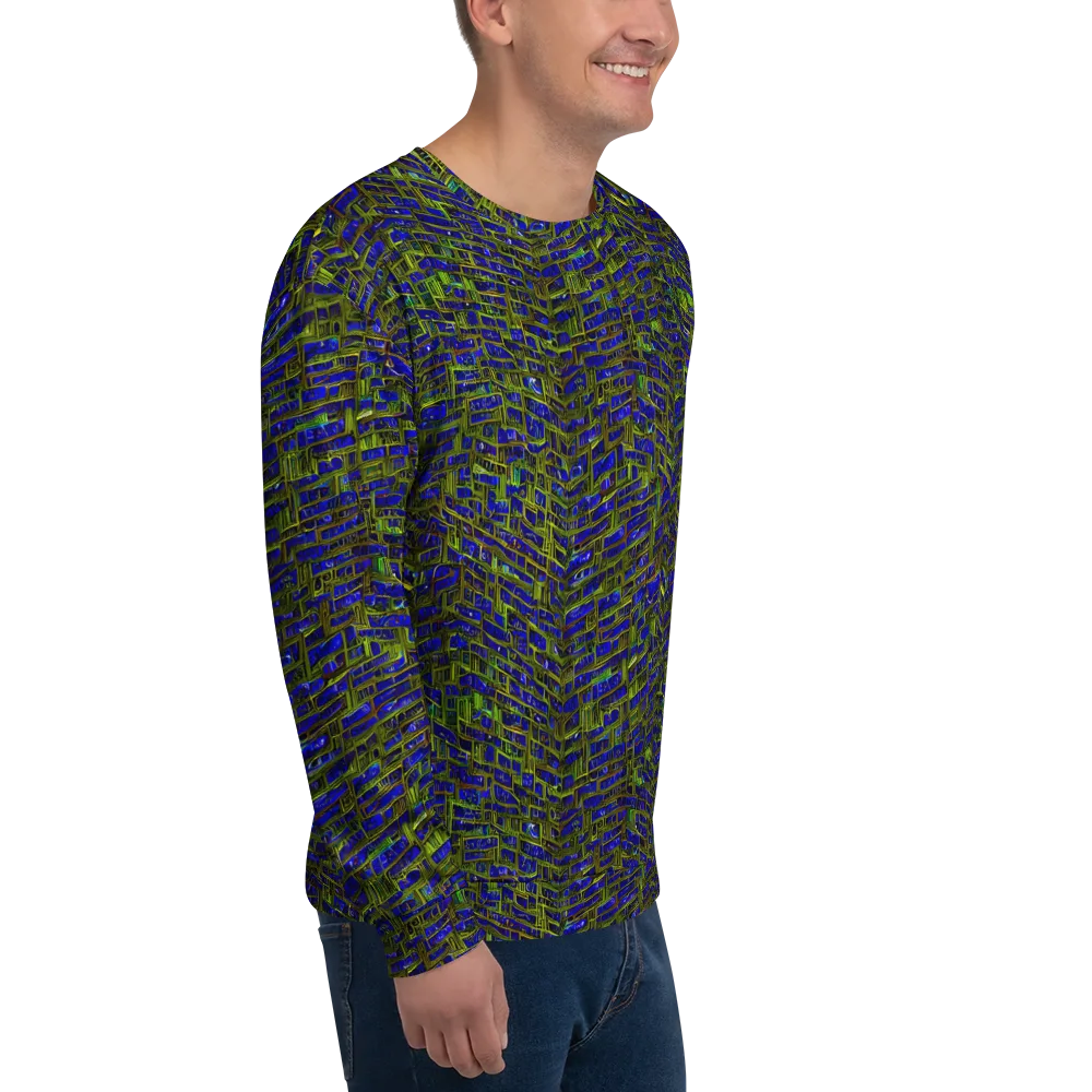 Blue Machine on Sweatshirt — Right Front