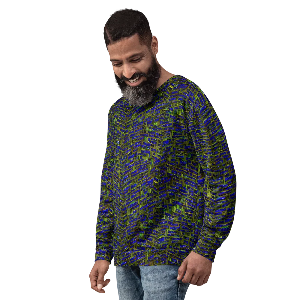 Blue Machine on Sweatshirt — Left Front