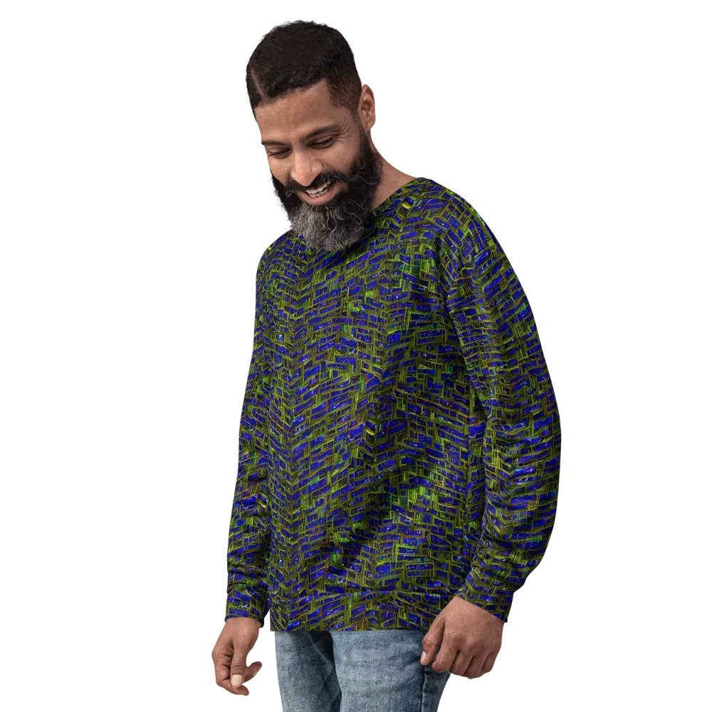 Blue Machine on Sweatshirt — Left Front