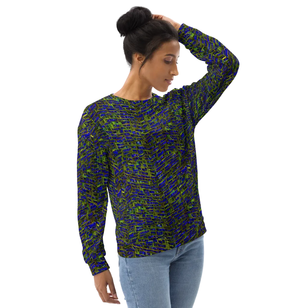 Blue Machine on Sweatshirt — Right Front