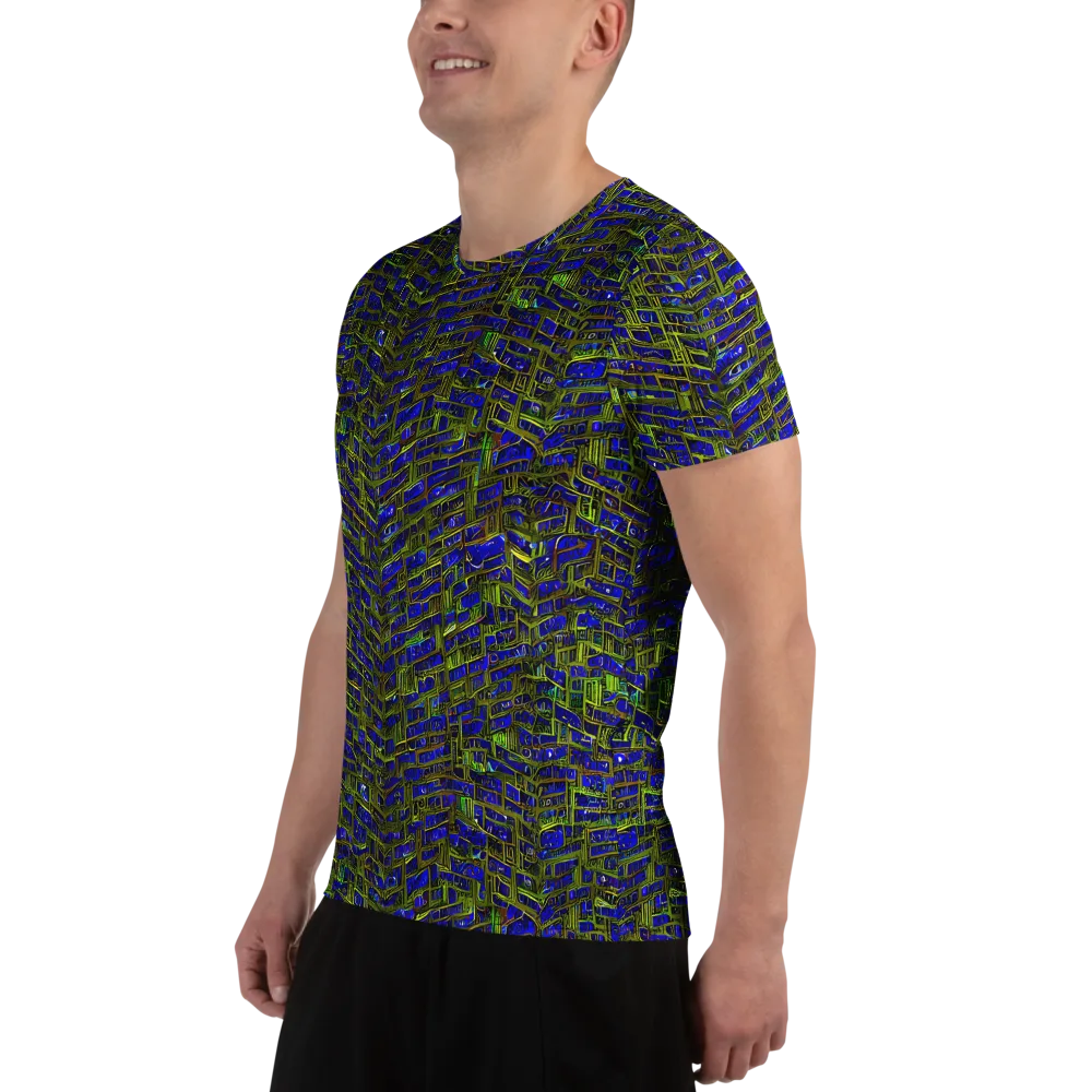 Blue Machine on Men's Athletic T-Shirt — Left
