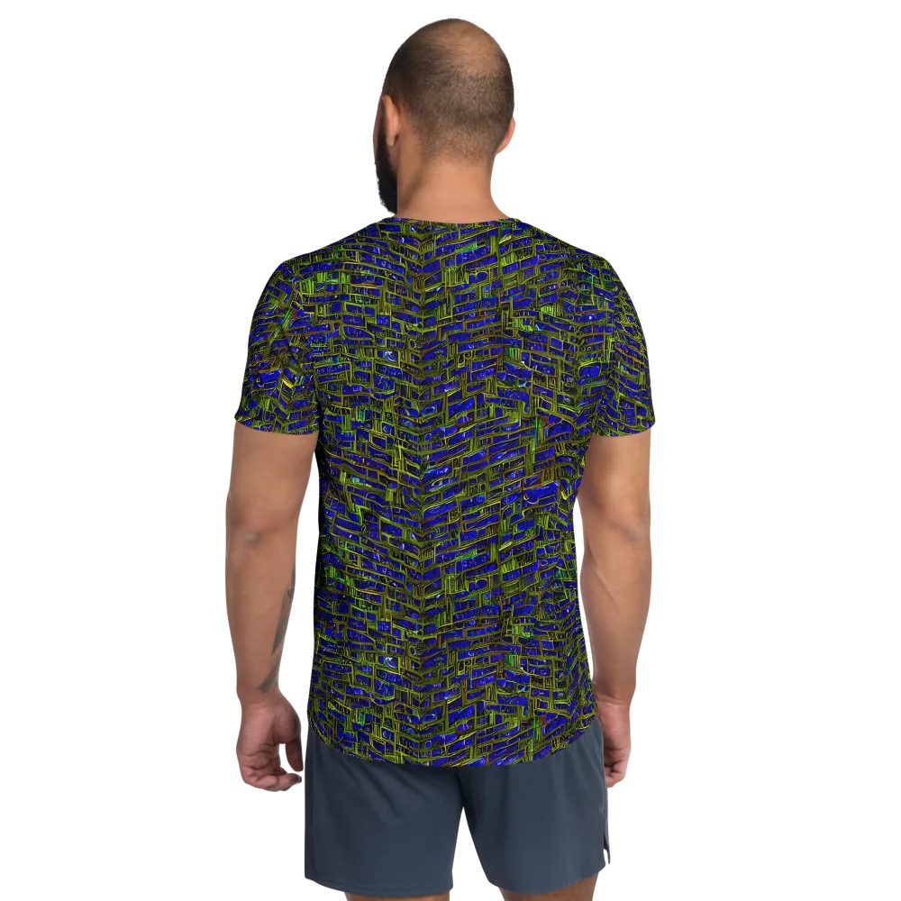 Blue Machine on Men's Athletic T-Shirt — Back