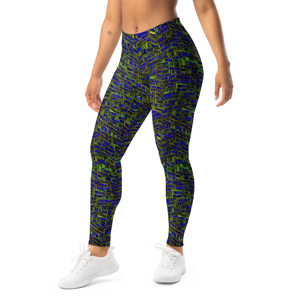 Blue Machine on Leggings — Left Front