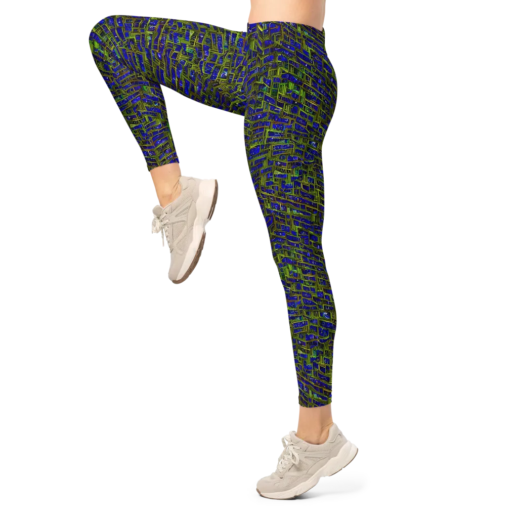 Blue Machine on Leggings — Left