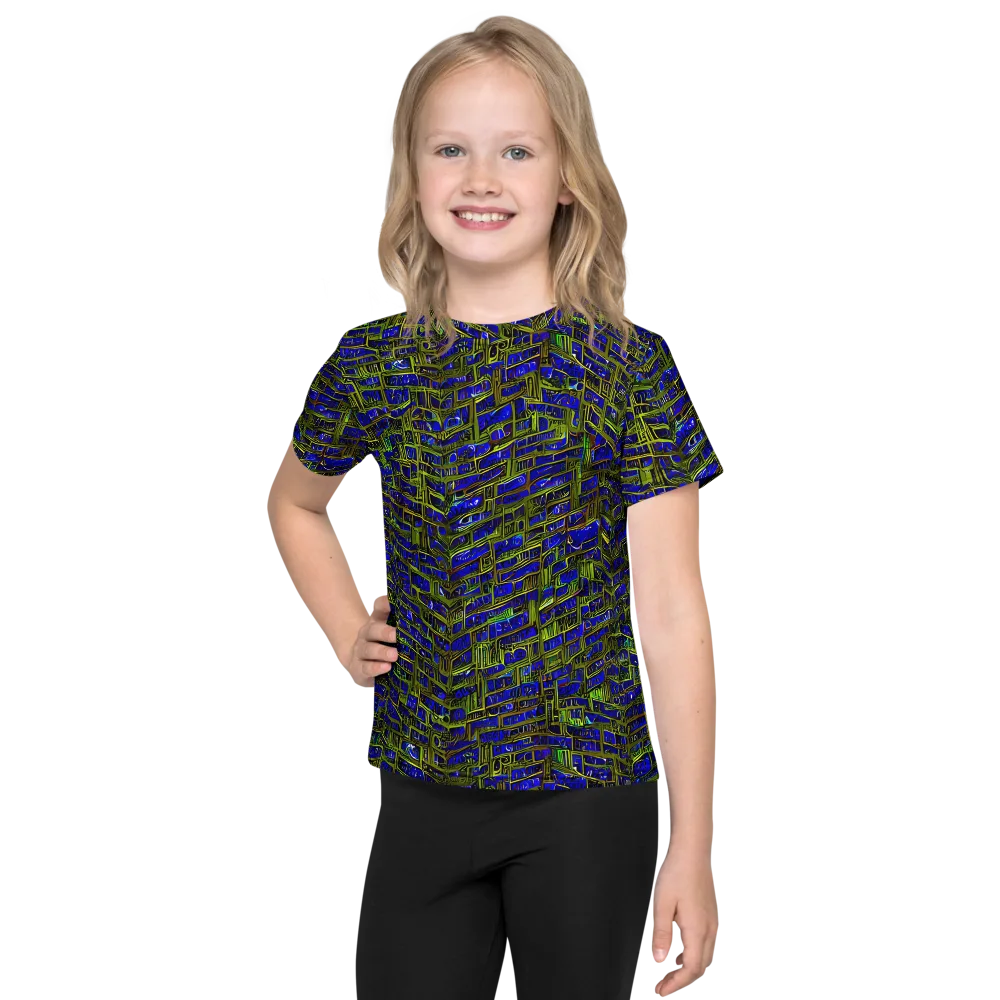 Blue Machine on Kids Crew Neck T-Shirt — Front