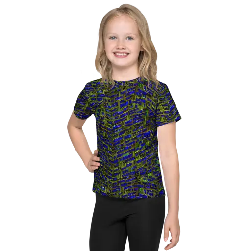 Blue Machine on a Kids Crew Neck T-Shirt