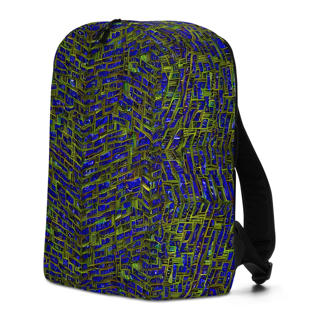 Blue Machine on Minimalist Backpack — Left