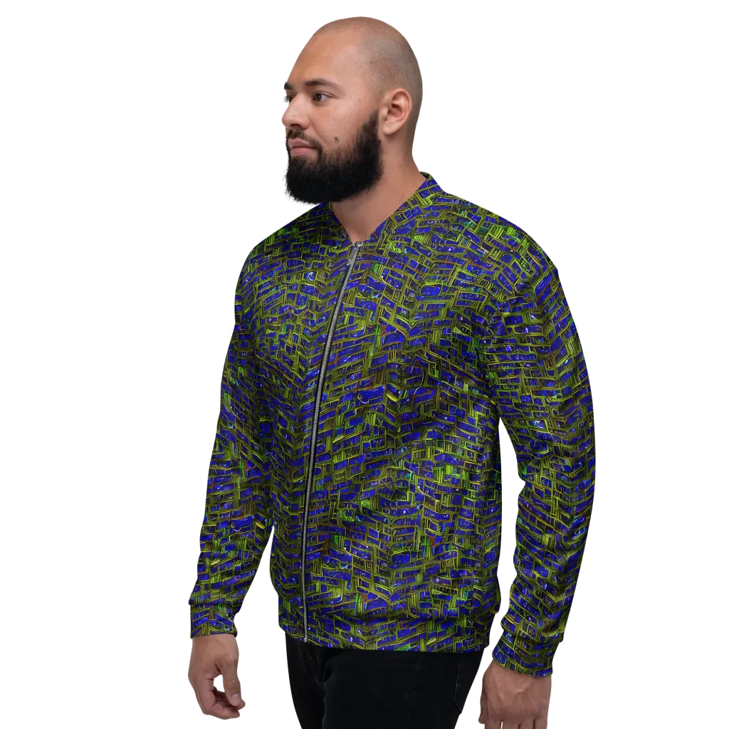 Blue Machine on Bomber Jacket — Left