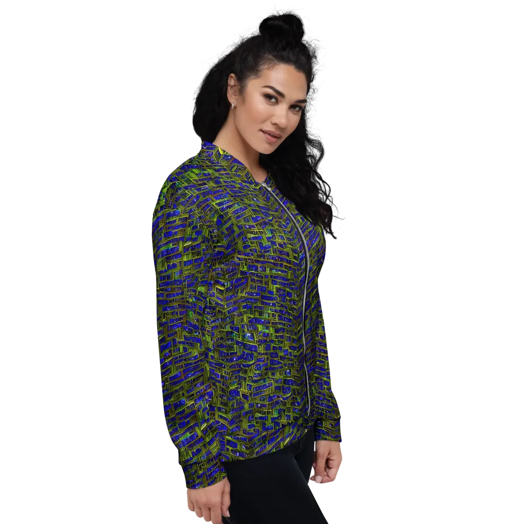 Blue Machine on Bomber Jacket — Right