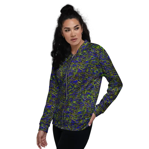 Blue Machine on a Bomber Jacket