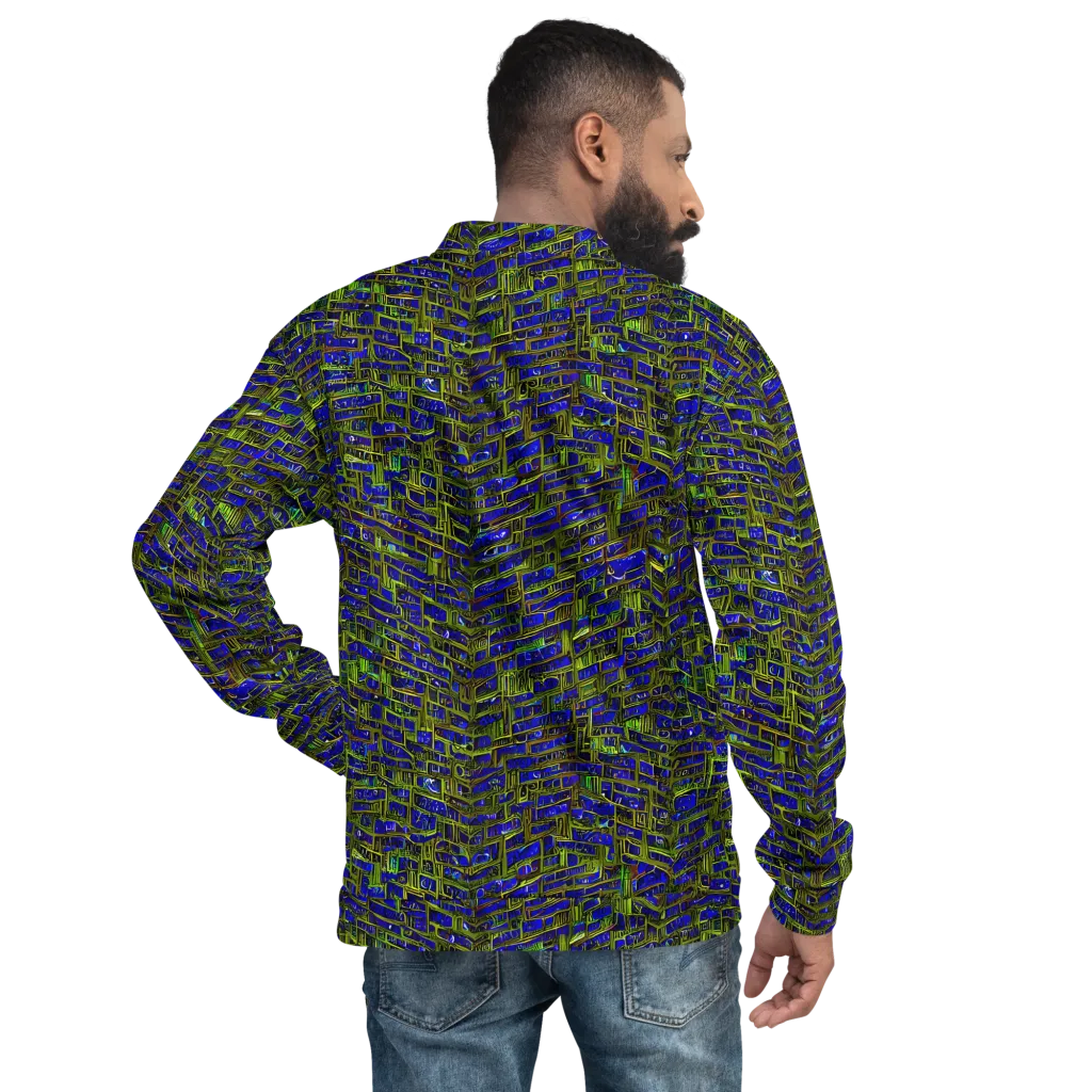 Blue Machine on Bomber Jacket — Back