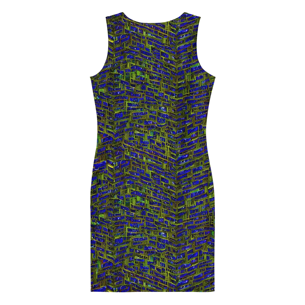 Blue Machine on Bodycon Dress — Back