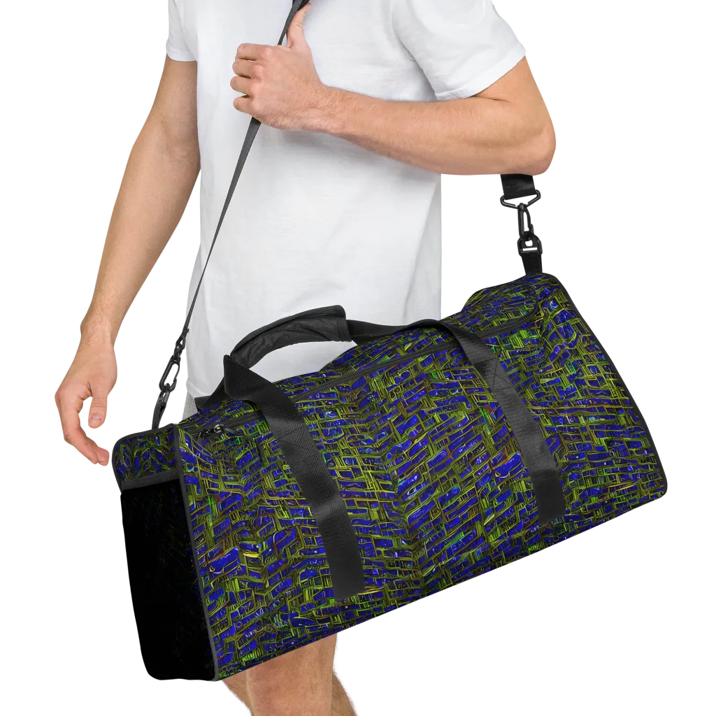 Blue Machine on Duffle Bag — Right Front