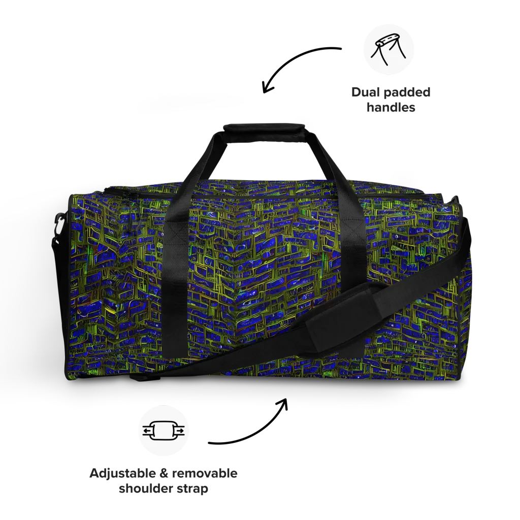 Blue Machine on Duffle Bag — Front