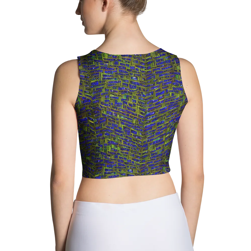 Blue Machine on Crop Top — Back