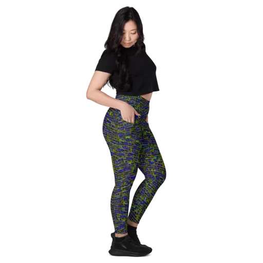 Blue Machine on a Leggings with Pockets
