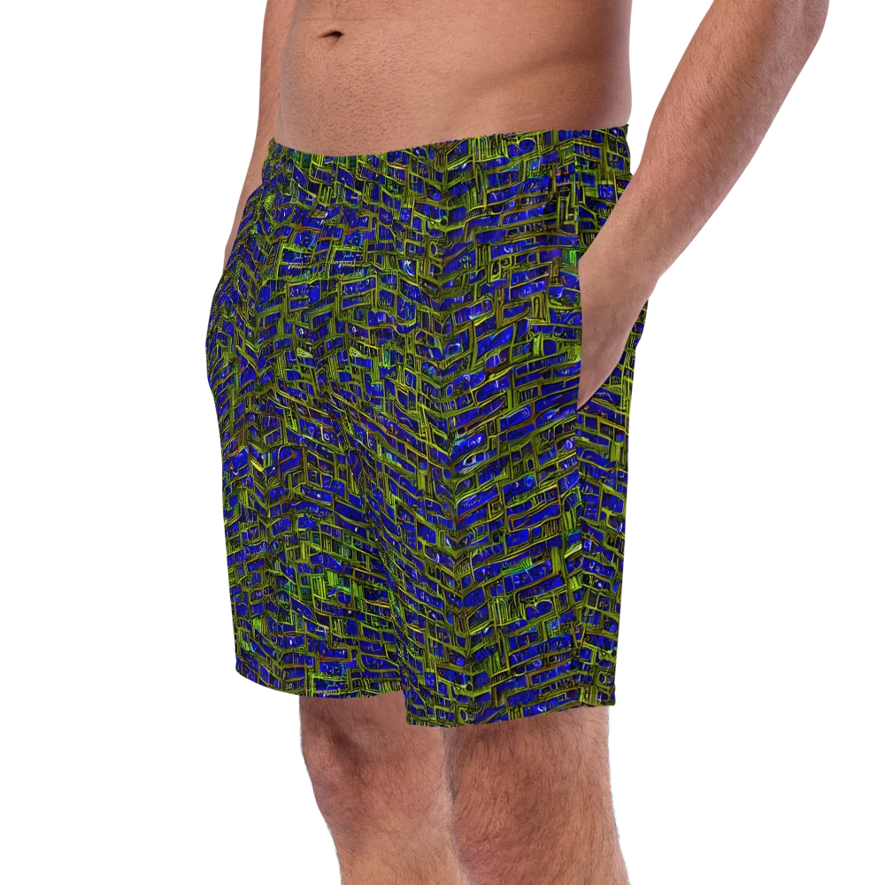 Blue Machine on Swim Trunks — Left Front