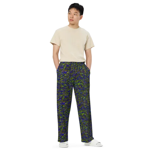Blue Machine on a Wide-Leg Pants