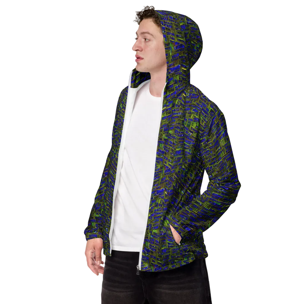 Blue Machine on Men's Windbreaker — Left Front