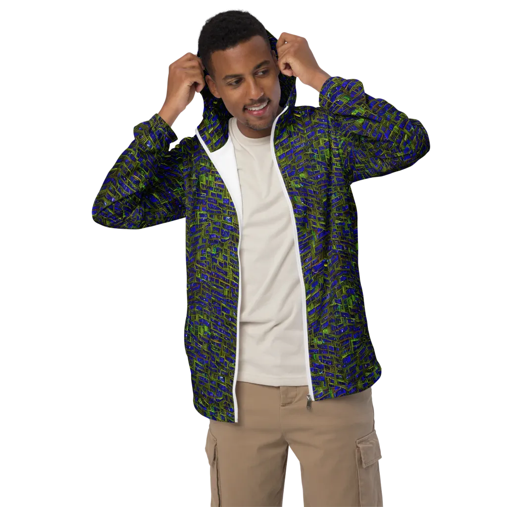 Blue Machine on Men's Windbreaker — Front