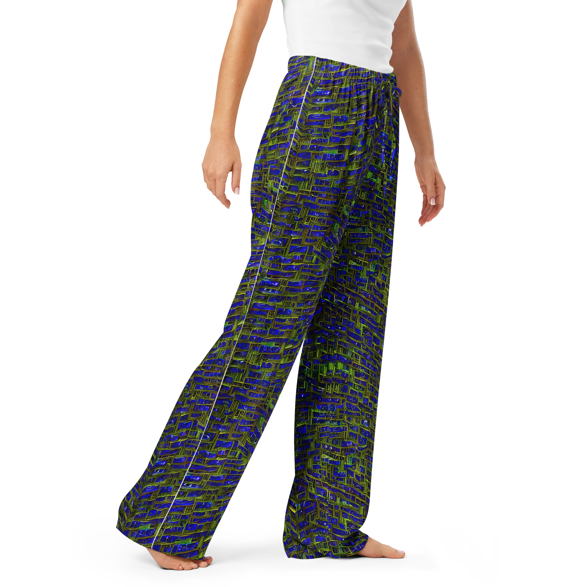 Blue Machine on Women's Pajama Pants — Right Front