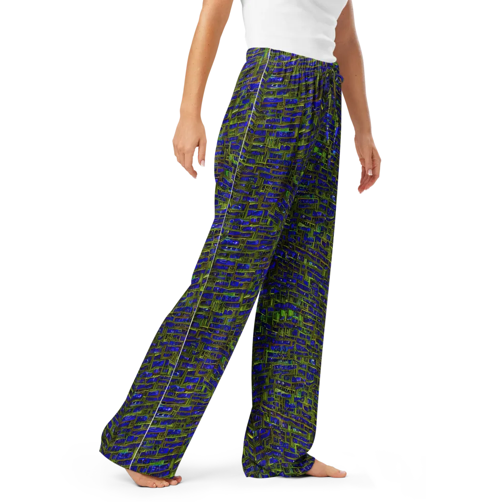 Blue Machine on Women's Pajama Pants — Right Front