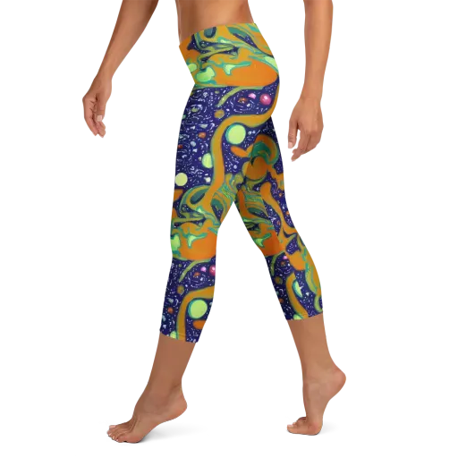 Orbiting Citrus on a Capri Leggings