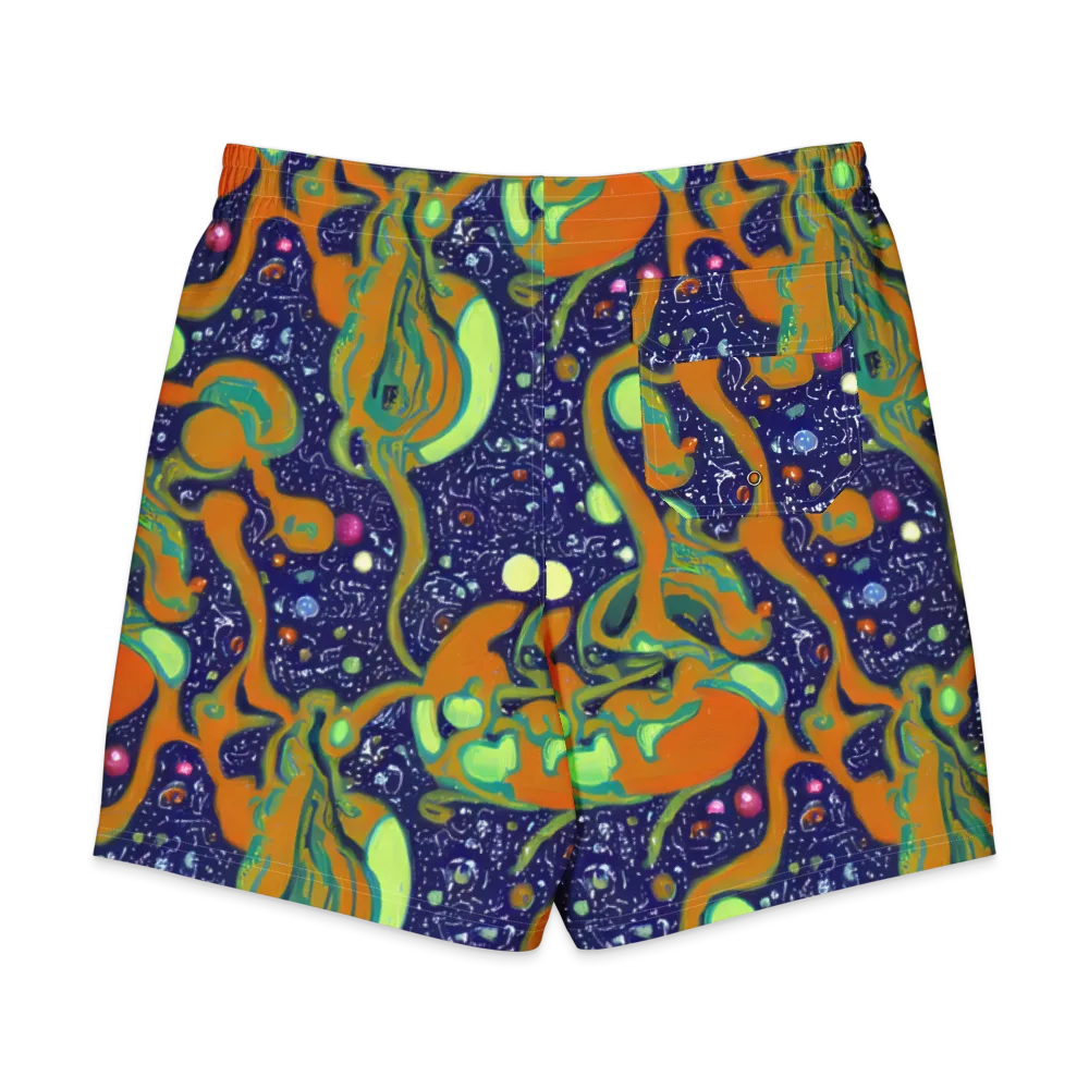 Orbiting Citrus on Men's Board Shorts — Back