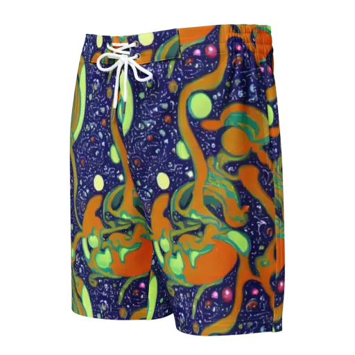 Orbiting Citrus on a Men's Board Shorts