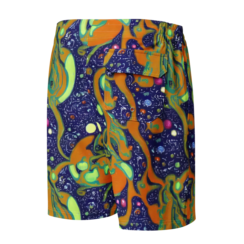 Orbiting Citrus on Men's Board Shorts — Back