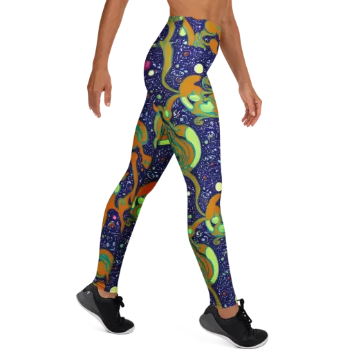 Orbiting Citrus on a Yoga Leggings