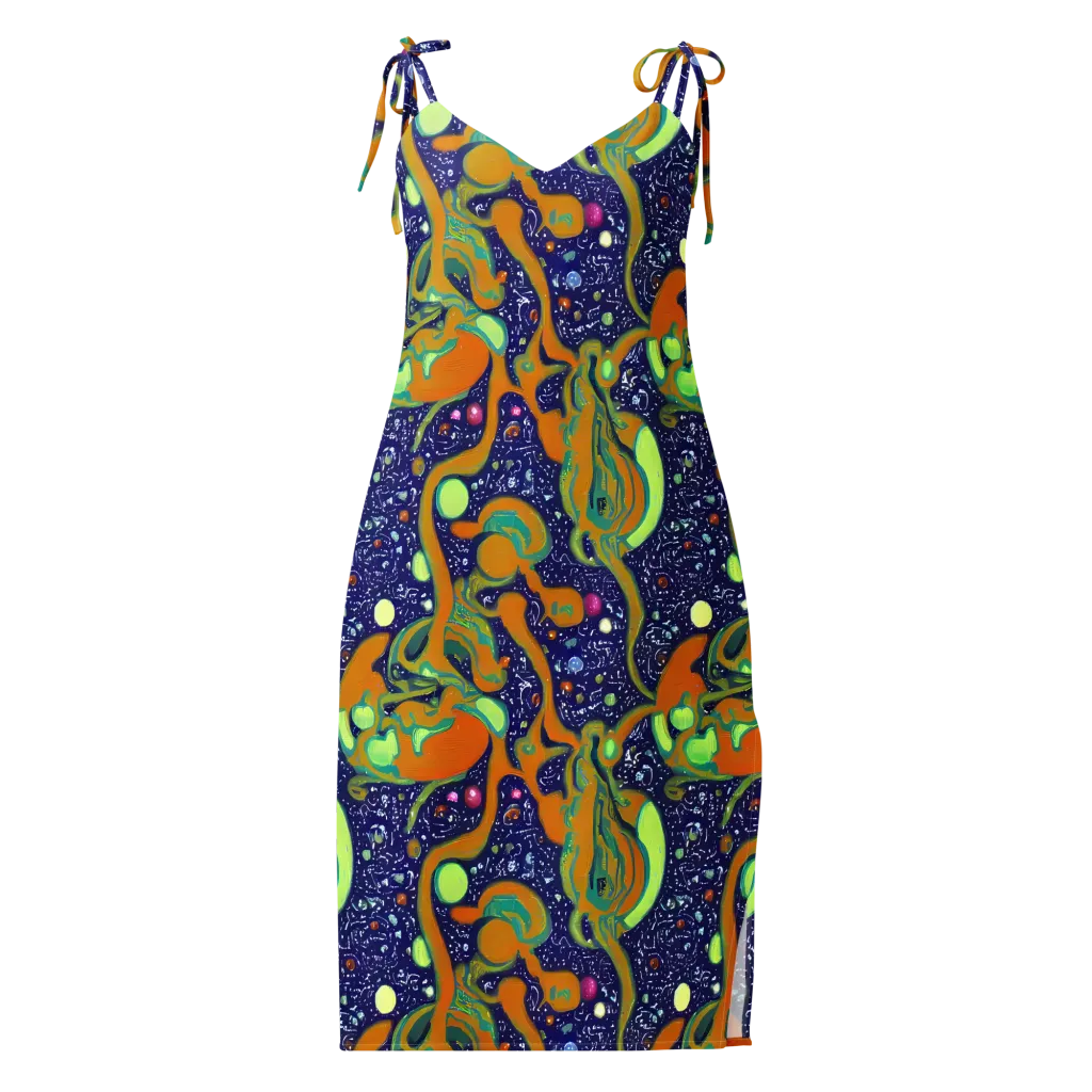Orbiting Citrus on Slip Dress — Front