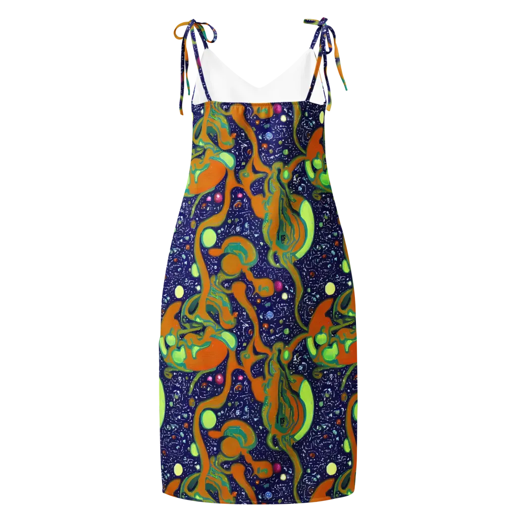 Orbiting Citrus on Slip Dress — Back