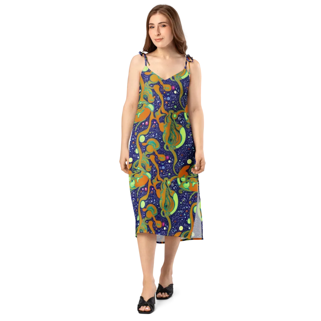 Orbiting Citrus on Slip Dress — Front
