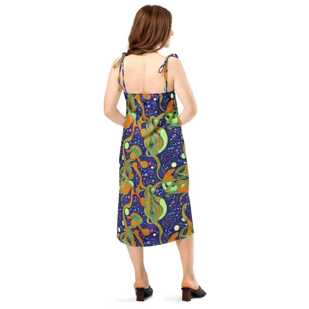Orbiting Citrus on Slip Dress — Back