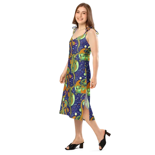 Orbiting Citrus on a Slip Dress