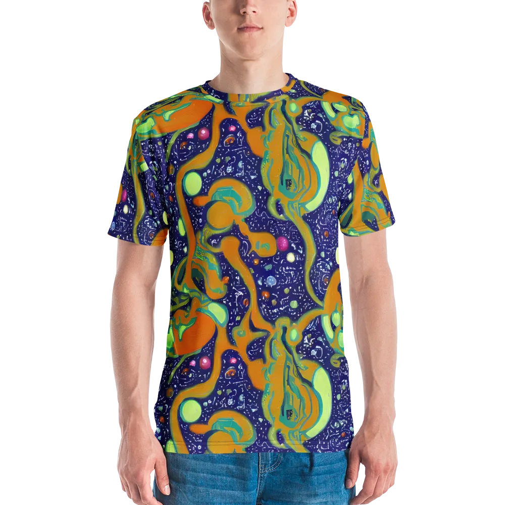 Orbiting Citrus on Men's Crew Neck T-Shirt — Front