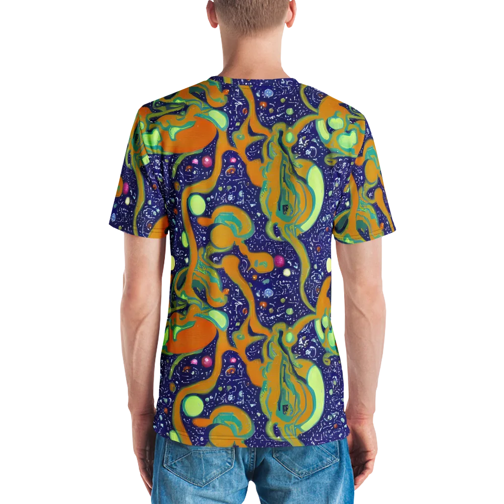 Orbiting Citrus on Men's Crew Neck T-Shirt — Back