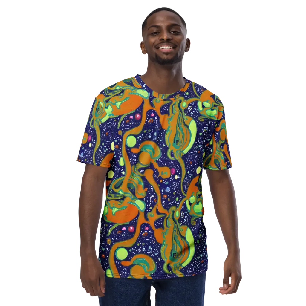 Orbiting Citrus on Men's Crew Neck T-Shirt — Front