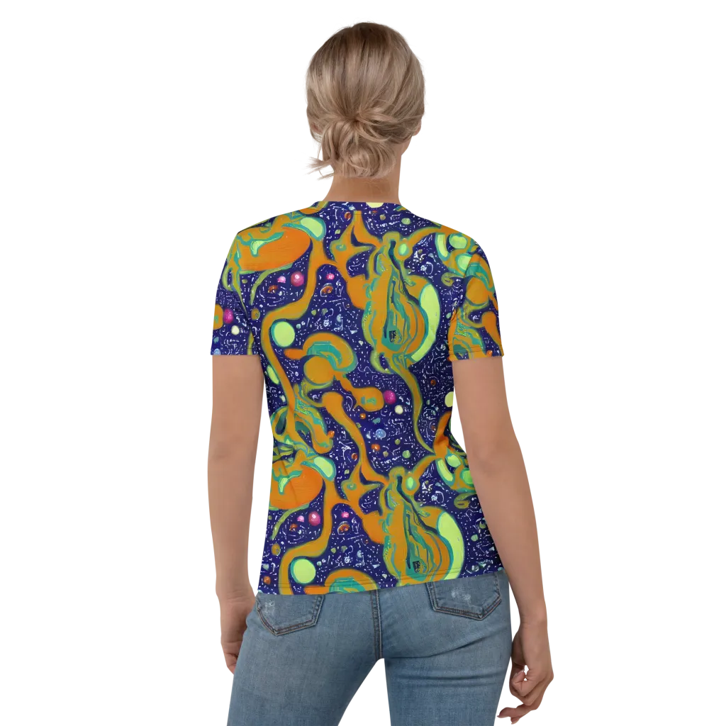 Orbiting Citrus on Women's Crew Neck T-Shirt — Back