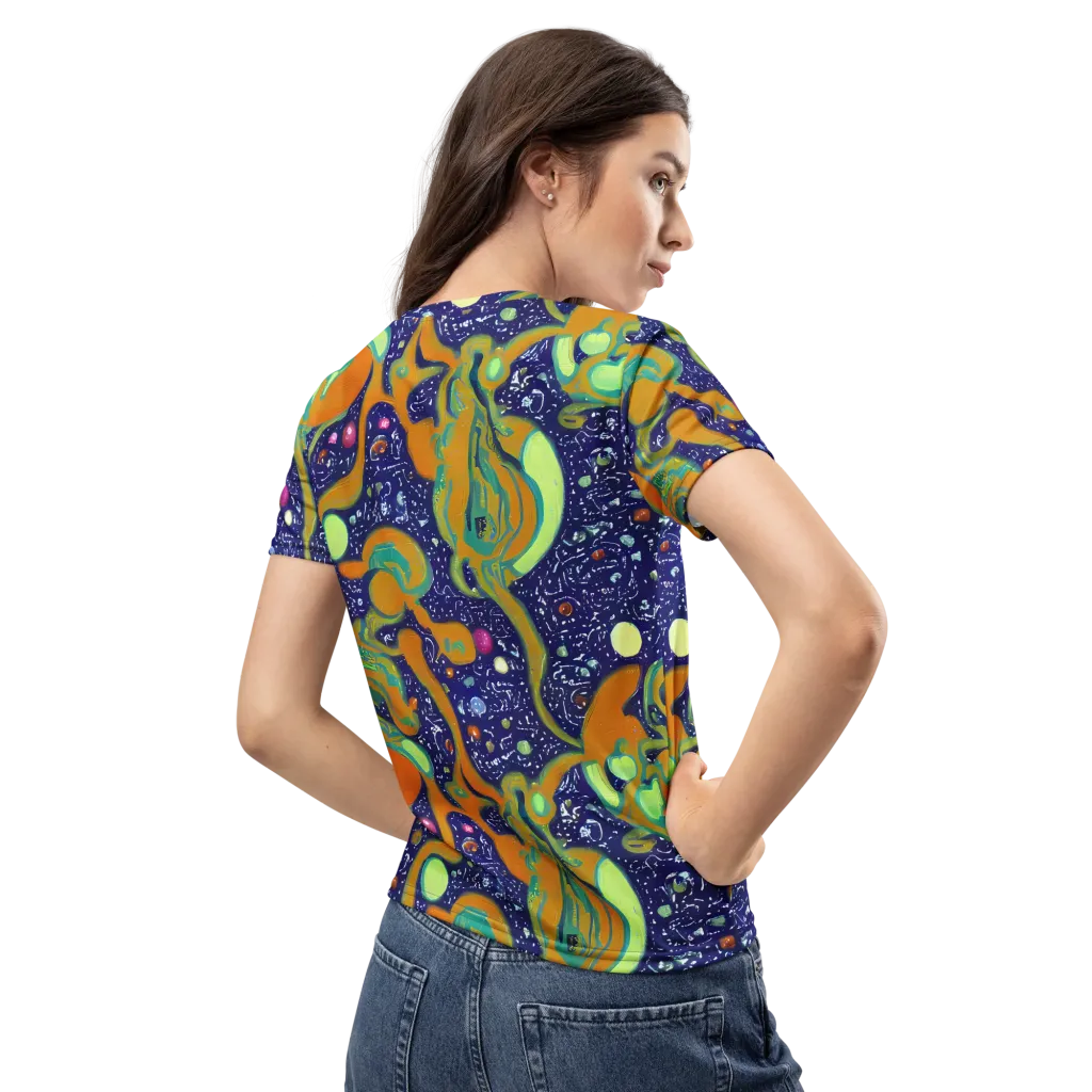Orbiting Citrus on Women's Crew Neck T-Shirt — Back
