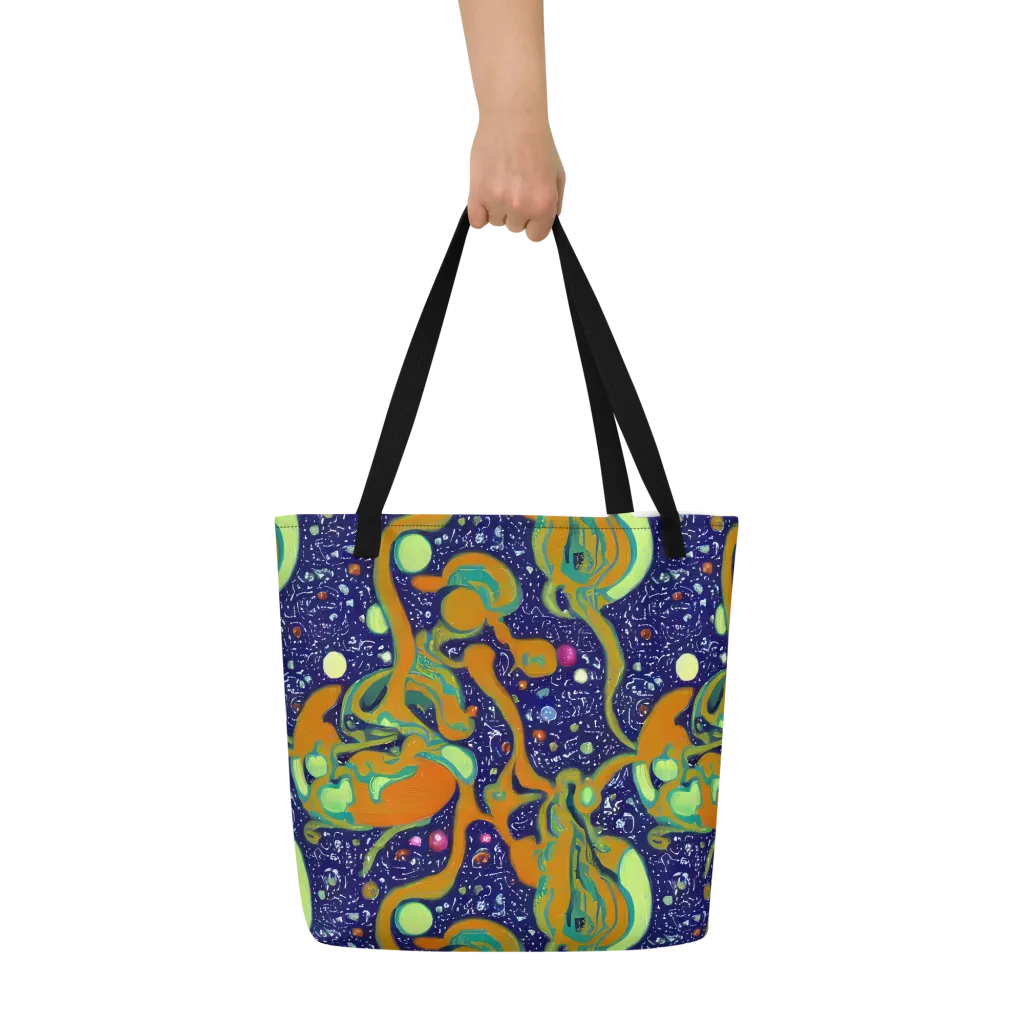 Orbiting Citrus on Large Tote Bag W/ Pocket — Front